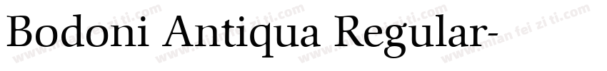 Bodoni Antiqua Regular字体转换
